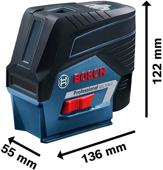 Bosch Professional GCL 2-50 C Çizgi Lazeri +RM2 + BT150 - 0601066G02 - 8