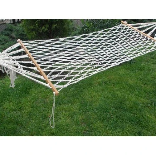 Pamuk Hamak Çift Örgülü Ultra Dayanıklı Kaliteli Hamak Tek Kişilik Hamak Bağlama İpi Hediyeli 220 Cm - 2