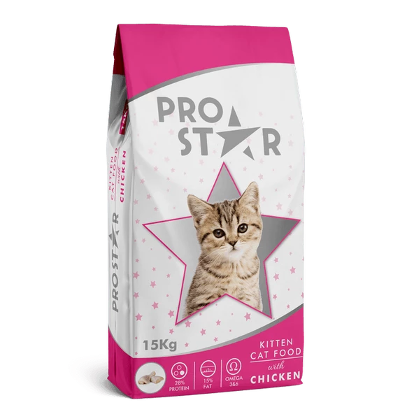 PROSTAR YAVRU KEDİ MAMASI TAVUKLU 15 KG