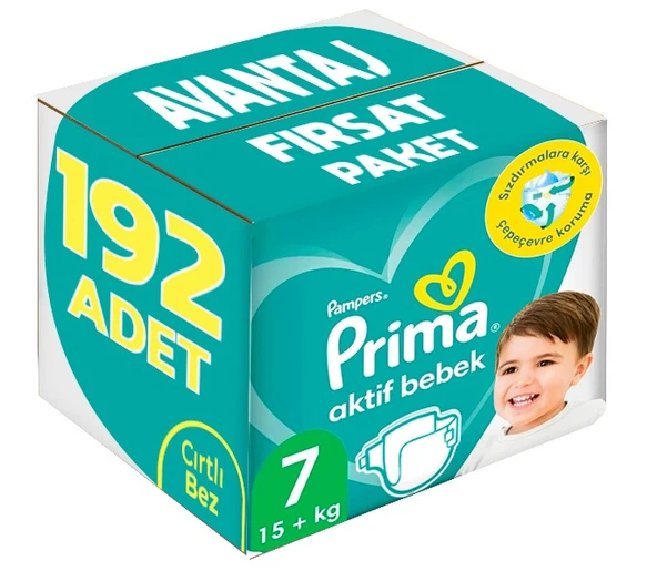 Prima Bebek Bezi Beden:7 (15+KG) XX Large 192 Adet Avantaj Fırsat Pk