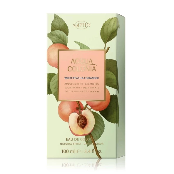 4711 Acqua Colonia Balancing White Peach & Coriander EDC 100 ml Unisex Parfüm - Resim 2