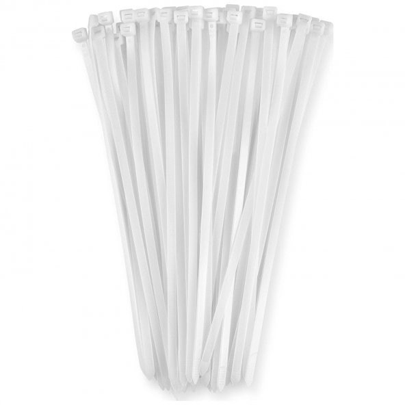KABLO BAĞI PLASTİK CIRT KELEPÇE 3,5X190MM 100 ADET BEYAZ