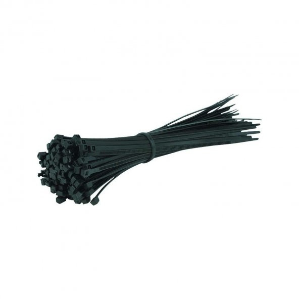 KABLO BAĞI PLASTİK CIRT KELEPÇE 4,8X380MM 100 ADET SİYAH