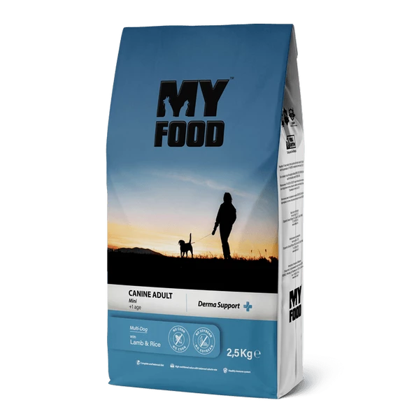 MY FOOD YETİŞKİN KÖPEK MİNİ IRK KURU MAMASI KUZULU PİRİNÇLİ 2,5 KG