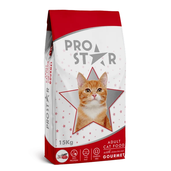 PROSTAR YETİŞKİN KEDİ KURU MAMASI GURME 15 KG