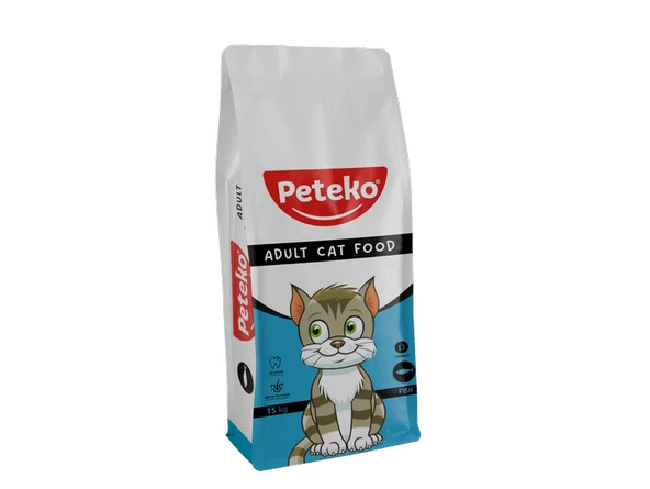 PETEKO YETİŞKİN KEDİ KURU MAMASI BALIKLI 15 KG