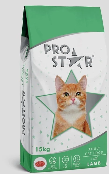 PROSTAR YETİŞKİN KEDİ KURU MAMASI KUZULU 15 KG