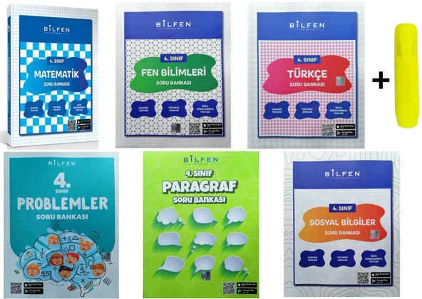 Bilfen Yayınları 4. Sınıf Matematik Fen Türkçe Sosyal Problem Paragraf Soru Seti