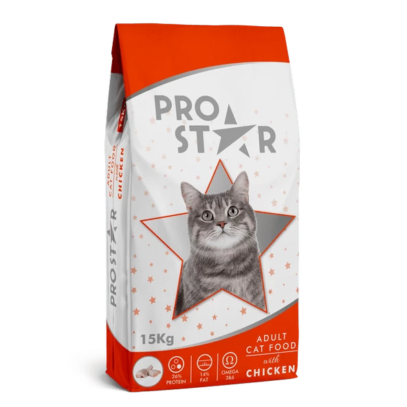 PROSTAR YETİŞKİN KEDİ KURU MAMASI TAVUKLU 15 KG