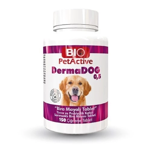 Bio Pet Active Biopetactive Çiğneme Tableti Dermadog 0,5 (Yucca, Biotin Katkılı Sarımsak Tablet- 150) 75Gr ürün görseli 1