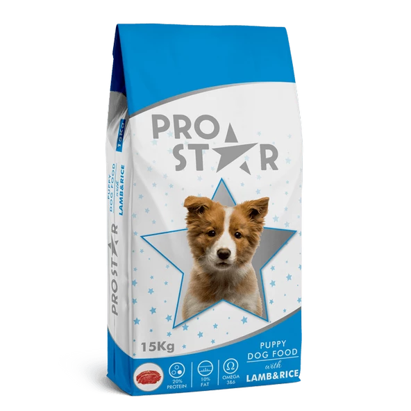 PROSTAR YAVRU KÖPEK KURU MAMASI KUZULU PİRİNÇLİ 15 KG