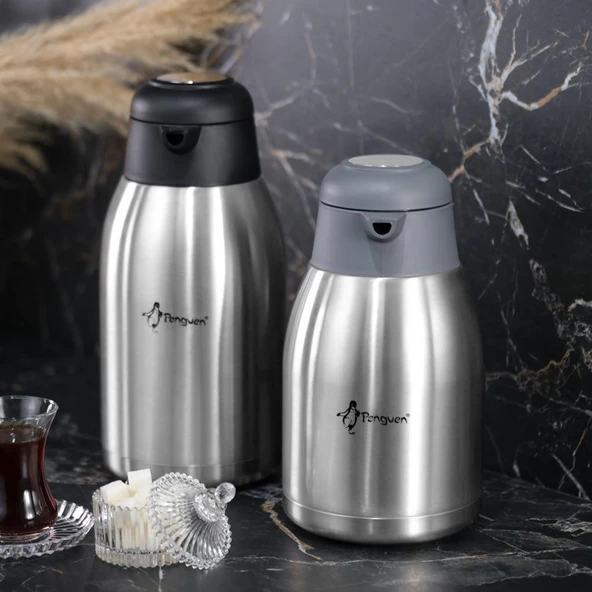Penguen 2 Litre Paslanmaz Çelik Termos Çelik Tabanlı 1200Xs - 4