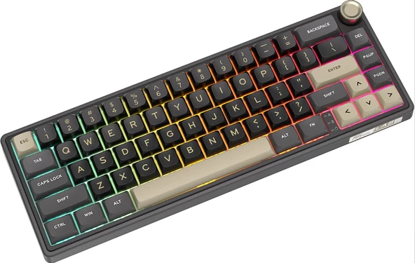 Royal Kludge R65 65% Kablolu US Gaming Klavye (Siyah) - 2