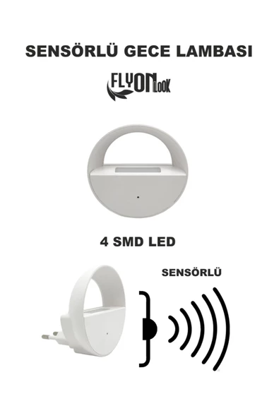 SENSÖRLÜ GECE LAMBASI KARANLIK OLUNCA OTOMATİK IŞIK MOD 4 SMD LED FENER IŞIK