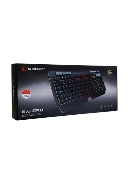 Rampage KB-R105 Exhero Blue Switch Kablolu Oyuncu Klavyesi - 4