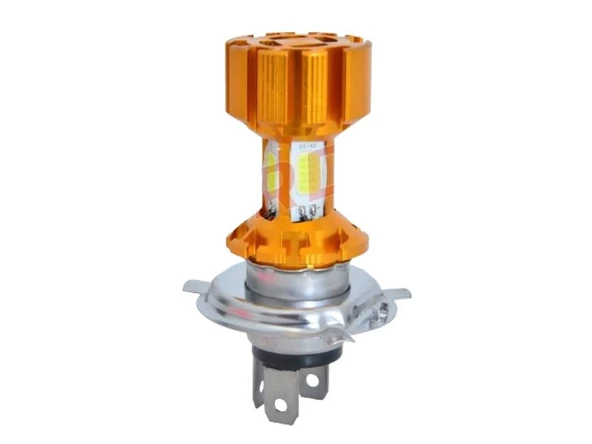 12V Item-1 H4 Tipi Kısa-Uzun Huzmeli Led Ampül 3 Tırnak 43T