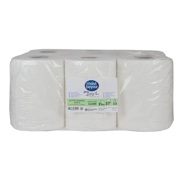 MAVİ BEYAZ HAVLU İÇTEN ÇEKMELİ 2KATLI 21CMX6LIX3.5KG