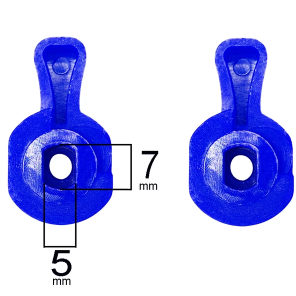 Mavi Plastik Mini Küresel Vana Başlığı Kollektör Kolu Ara Musluk Kelebek Başı -10 Adet - 2
