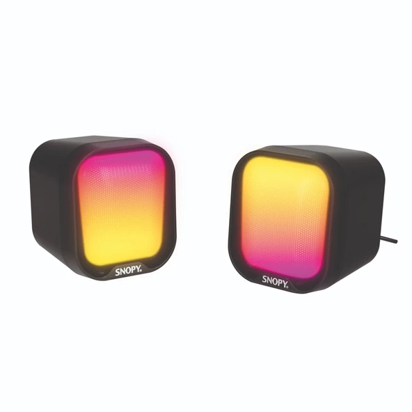 Snopy Sn-87u, 4w, 1+1, Masaüstü, Usb, Rgb Aydınlatma, Siyah Kasa, Speaker