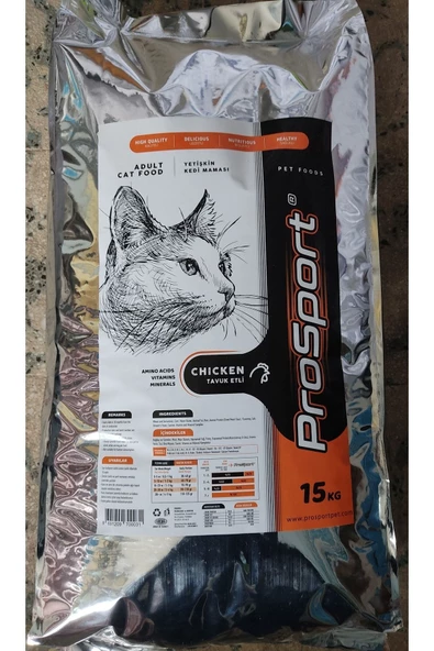 Prosport Tavuklu Yetişkin Kedi Maması 15 Kg