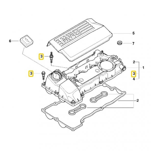 BMW E46 E90 KÜLBÜRATÖR KAPAĞI EMNİYETLİ VİDA SETİ 11127568294 - 2