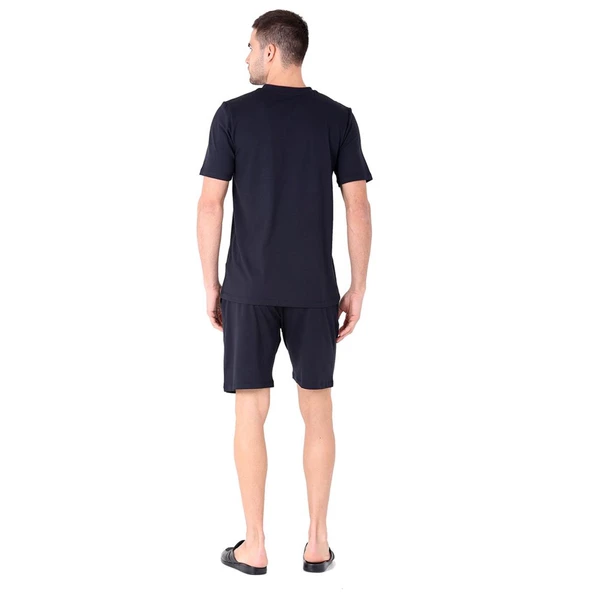 D'S Damat Şort Tişört Pijama Takımı Lacivert - 3