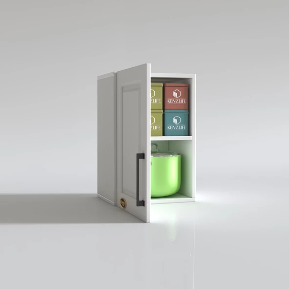 Kenzlife hazır mutfak dolabı bamya60 byz mod1 60*040*32 mebran kapak suntalam gövde - Resim 3