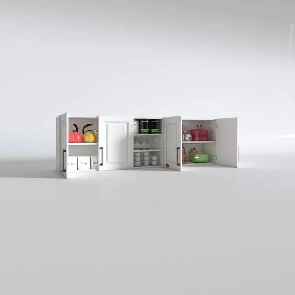 Kenzlife hazır mutfak dolabı fasulye60 byz mod1 60*200*32 mebran kapak suntalam gövde - Resim 3