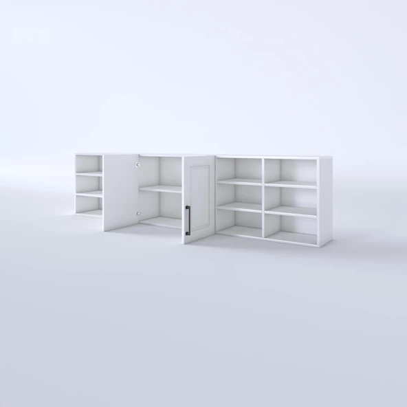 Kenzlife hazır mutfak dolabı mercimek60 byz mod1 60*240*32 mebran kapak suntalam gövde - Resim 4