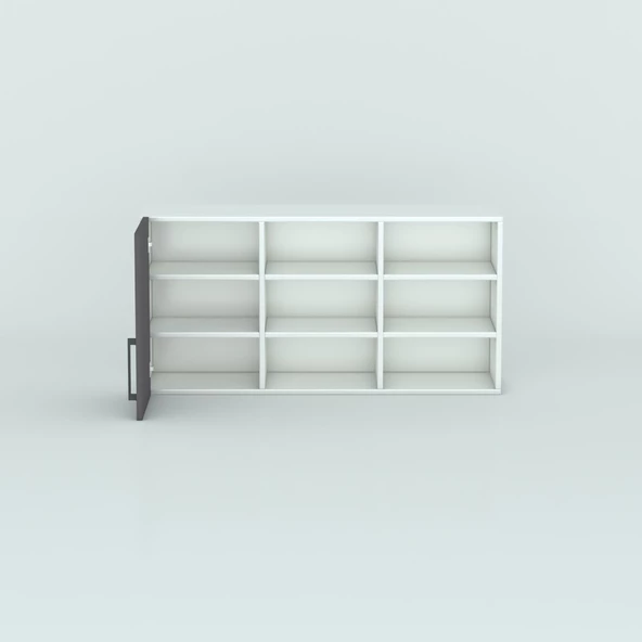 Kenzlife hazır mutfak dolabı pancar90 gri mod2 90*120*32 mebran kapak suntalam gövde - Resim 3