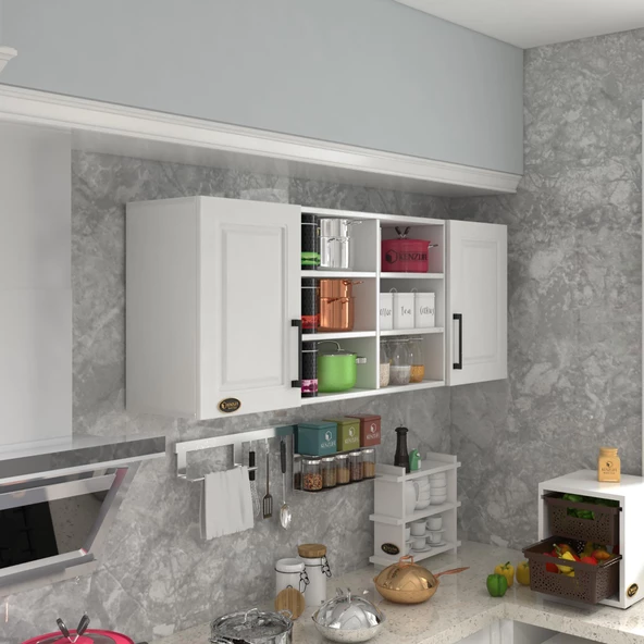 Kenzlife hazır mutfak dolabı biber60 byz mod1 60*160*32 mebran kapak suntalam gövde