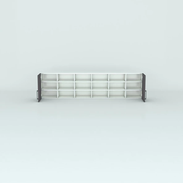 Kenzlife hazır mutfak dolabı kavun90 gri mod2 90*240*32 mebran kapak suntalam gövde - 3