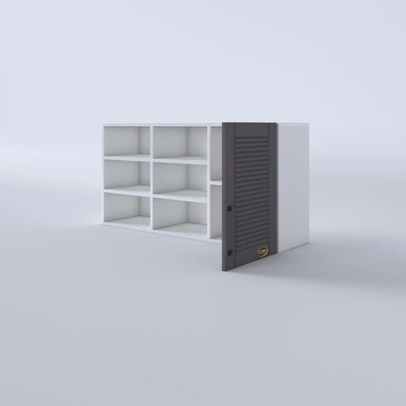 Kenzlife hazır mutfak dolabı nane60 gri mod2 60*120*32 mebran kapak suntalam gövde - Resim 4