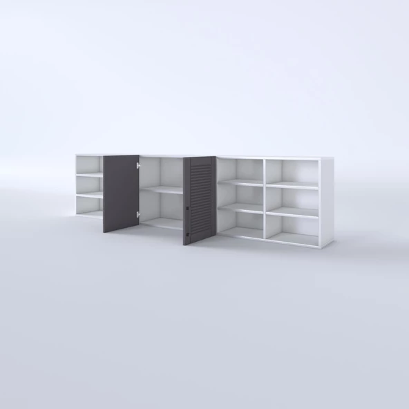 Kenzlife hazır mutfak dolabı mercimek60 gri mod2 60*240*32 mebran kapak suntalam gövde - Resim 4