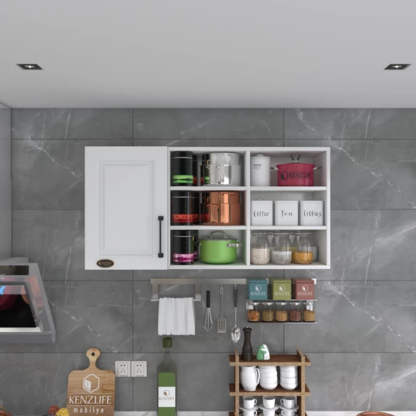 Kenzlife hazır mutfak dolabı pancar90 byz mod1 90*120*32 mebran kapak suntalam gövde - 2