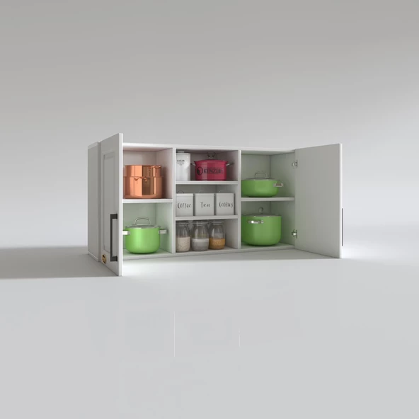 Kenzlife hazır mutfak dolabı pırasa60 byz mod1 60*120*32 mebran kapak suntalam gövde - 3