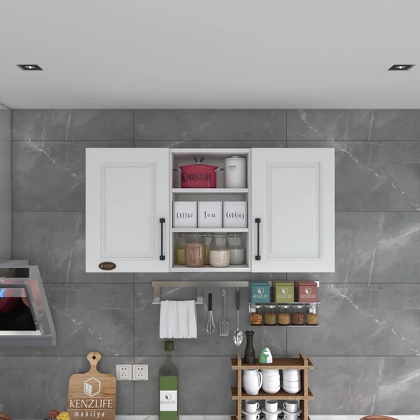 Kenzlife hazır mutfak dolabı pırasa90 byz mod1 90*120*32 mebran kapak suntalam gövde - Resim 2