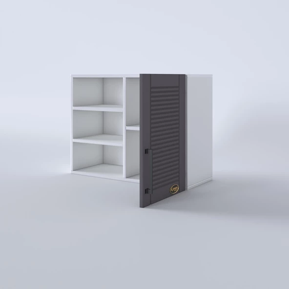 Kenzlife hazır mutfak dolabı roka60 gri mod2 60*080*32 mebran kapak suntalam gövde - Resim 4