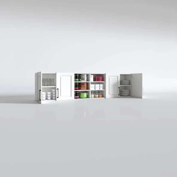 Kenzlife hazır mutfak dolabı bulgur60 byz mod1 60*240*32 mebran kapak suntalam gövde - 3