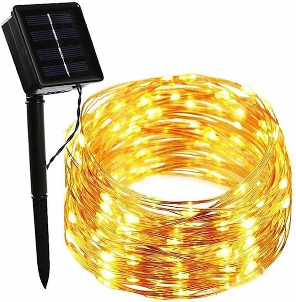 Güneş Enerjili 20 Metre 8 Mod Gün Işığı LED Işık Şeridi - 2