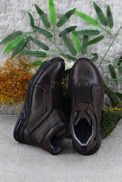 Mehmet Mete 229-1 Kahve Frm Men Çırtlı Kauçuk Taban Hakiki Deri Erkek Bot - Resim 5