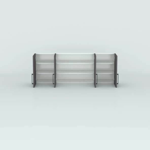 Kenzlife hazır mutfak dolabı soğan90 gri mod2 90*160*32 mebran kapak suntalam gövde - 3