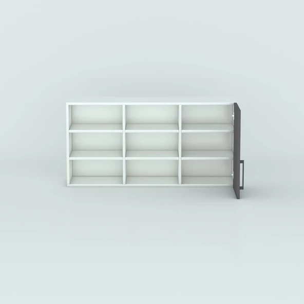 Kenzlife hazır mutfak dolabı nane90 gri mod2 90*120*32 mebran kapak suntalam gövde - 3