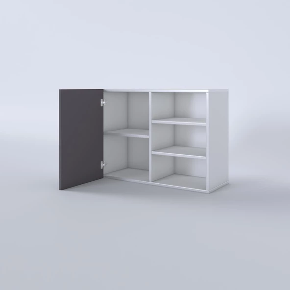 Kenzlife hazır mutfak dolabı tere60 gri mod2 60*080*32 mebran kapak suntalam gövde - Resim 4