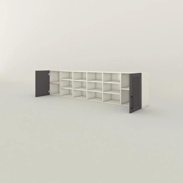 Kenzlife hazır mutfak dolabı kavun60 gri mod2 60*240*32 mebran kapak suntalam gövde - 4