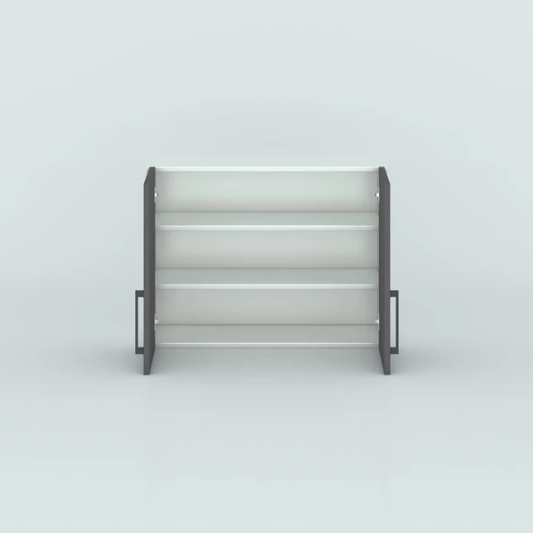 Kenzlife hazır mutfak dolabı kıvırcık90 gri mod2 90*080*32 mebran kapak suntalam gövde - Resim 3