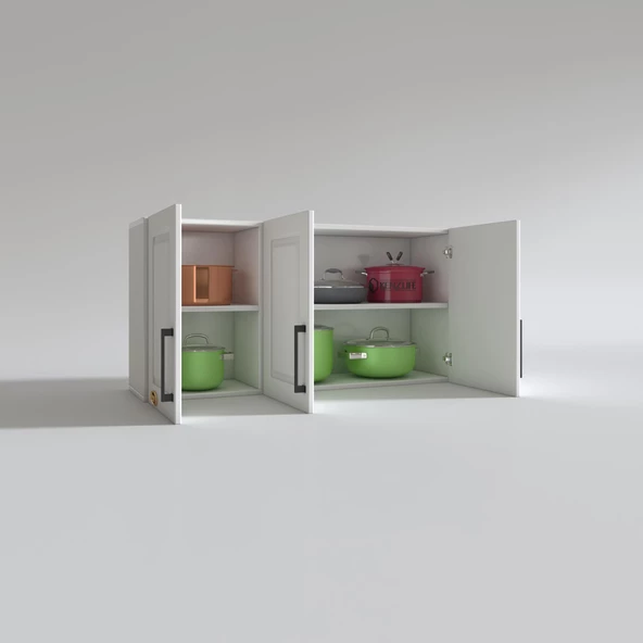 Kenzlife hazır mutfak dolabı mandalina60 byz mod1 60*120*32 mebran kapak suntalam gövde - Resim 4