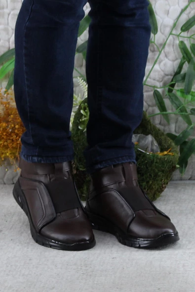 Mehmet Mete 229-1 Kahve Frm Men Çırtlı Kauçuk Taban Hakiki Deri Erkek Bot - Resim 2