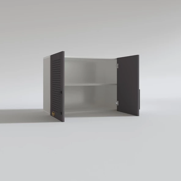 Kenzlife hazır mutfak dolabı kıvırcık60 gri mod2 60*080*32 mebran kapak suntalam gövde - Resim 4