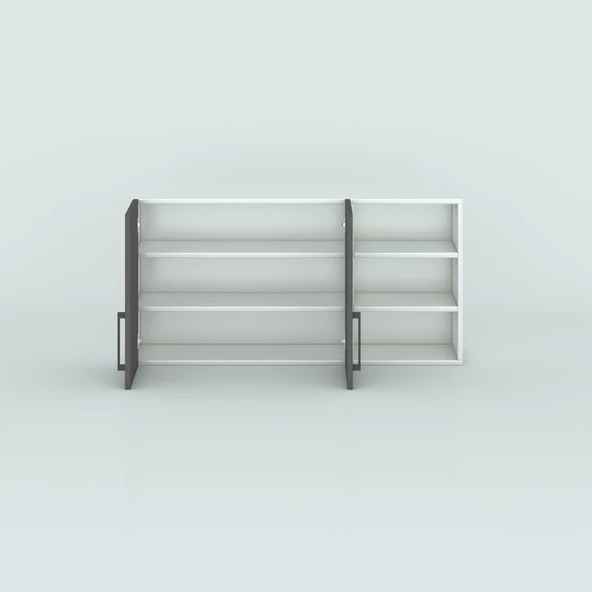 Kenzlife hazır mutfak dolabı maydanoz90 gri mod2 90*120*32 mebran kapak suntalam gövde - 3
